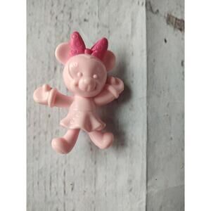 Disney Minnie Mouse Pink Teddy Bear 2011 Mattel Figure Cake Topper